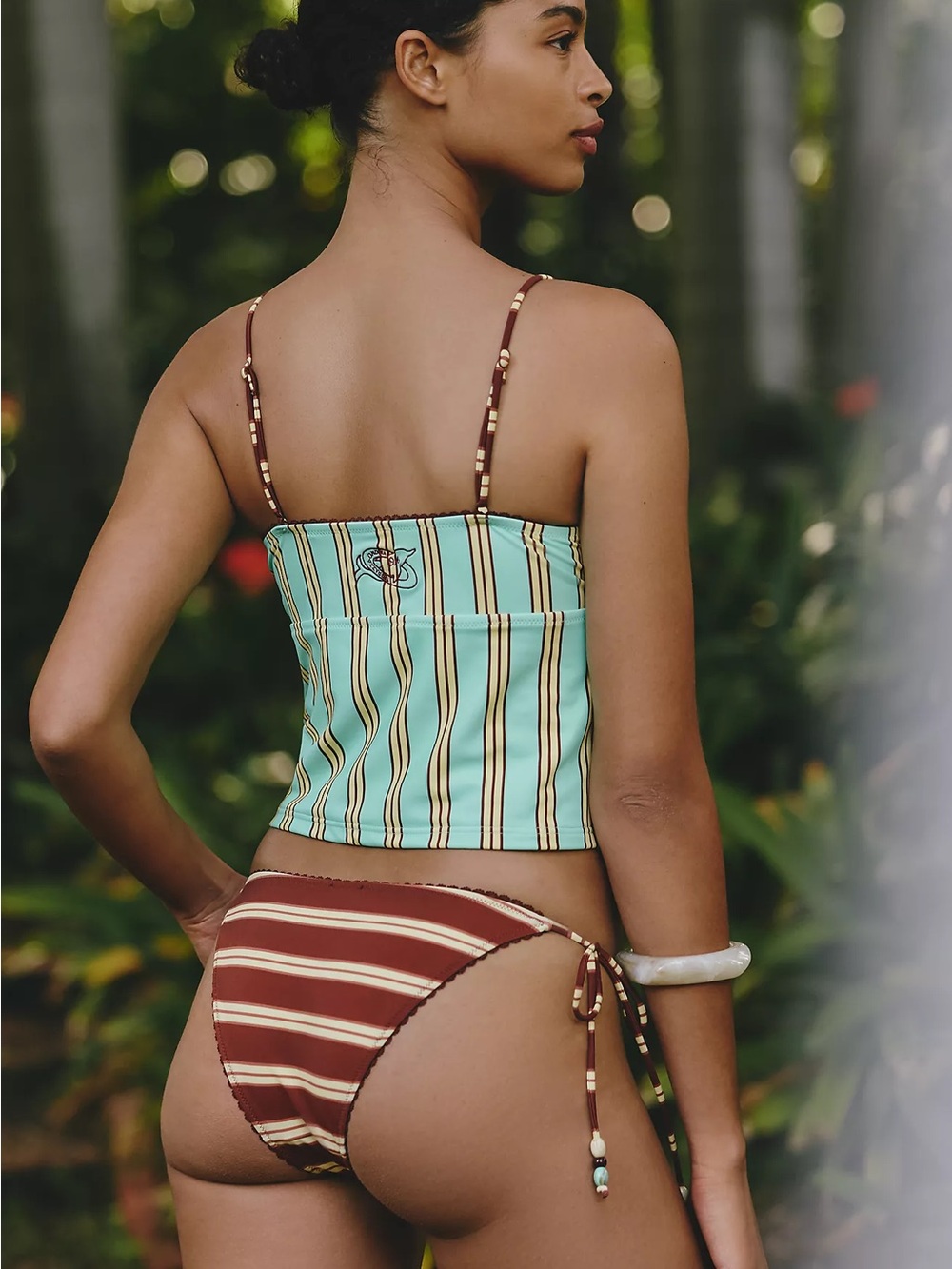 DAMSON MADDER TRUDI TANKINI TOP - MINT STRIPE PRINT - Picture 15 of 16